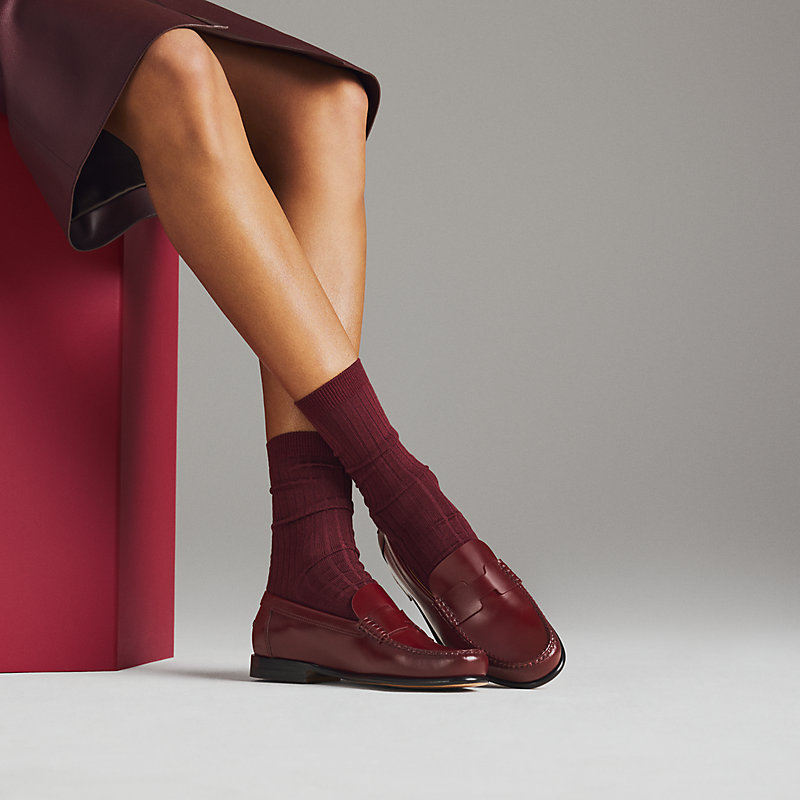 Mocassim Kennedy - Vermelho | Hermès Brasil